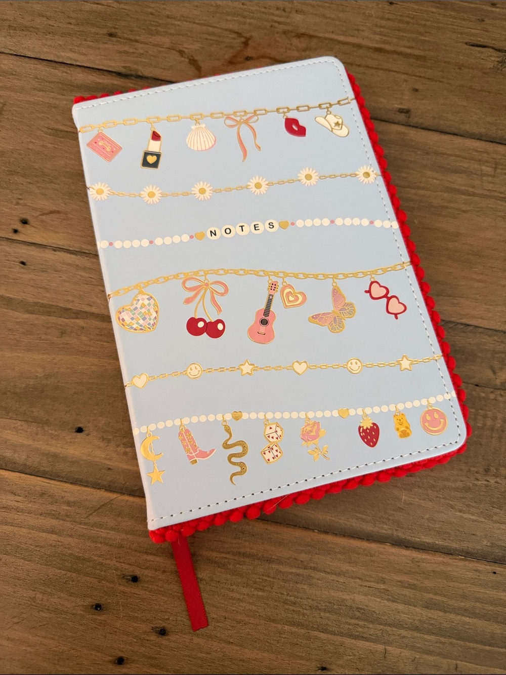 TS inspired notebook journal disco bracelet boots dice strawberry design NEW